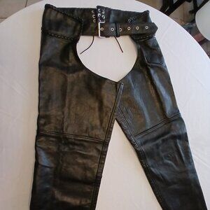 UNIK MEN'S LEATHER CHAPS - XXL (Adjustable)